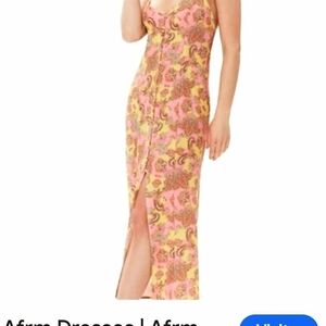 AFRM maxi backless spaghetti strap dress